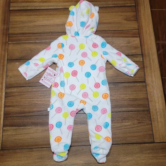 Little Joy Infant Heavy Thermal White Jumper w/ Lollipops - Size 3-6M NWT - Picture 4 of 7